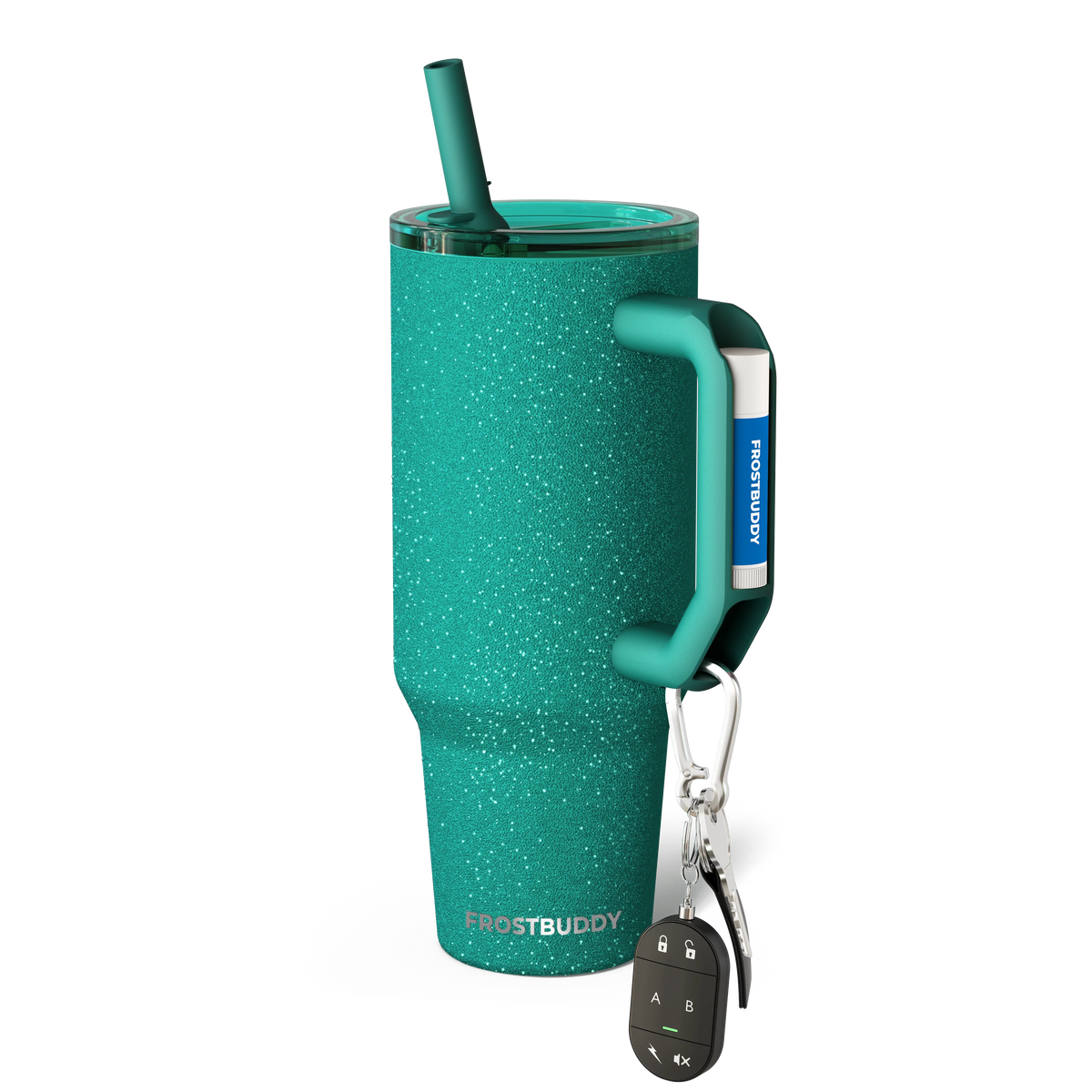 Thicc Buddy 40oz | Teal Glitz